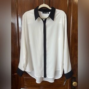 Apt 9 Blouse Black and White